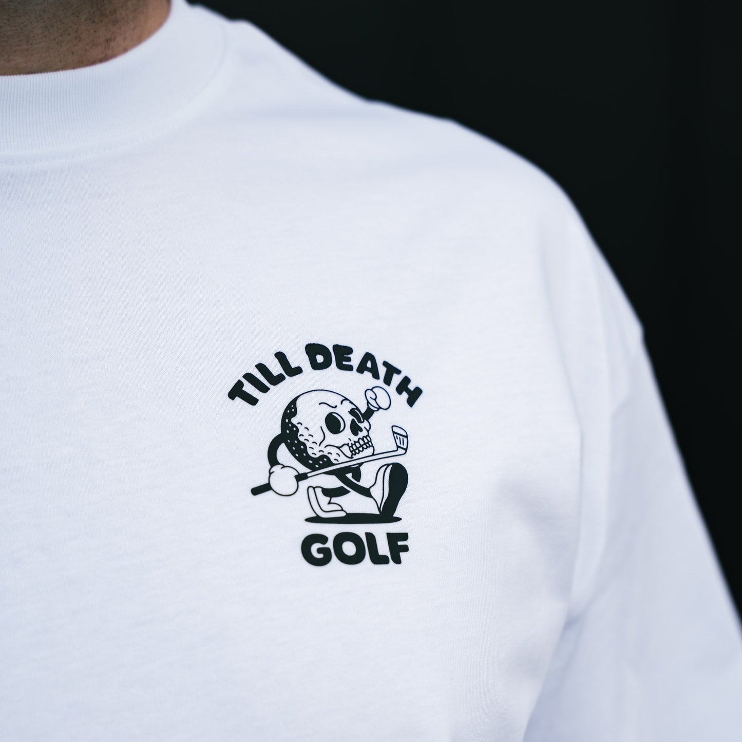 White Golf Double Sided Graphic Tee