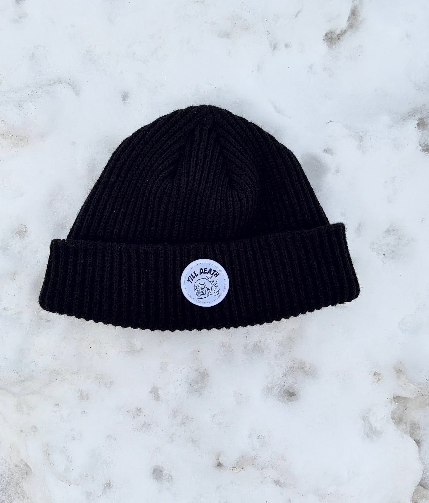 Till Death Ribbed Knit Beanie