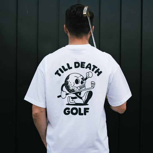 White Golf Double Sided Graphic Tee